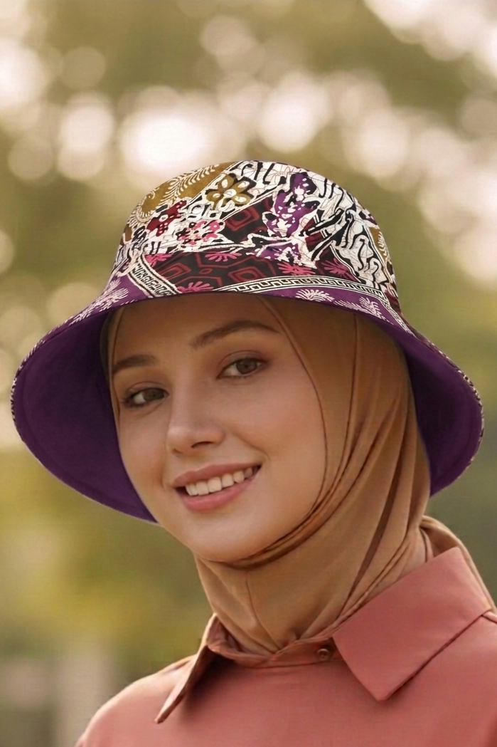 Spiced Plum Batik - TopiTin Bucket Hat