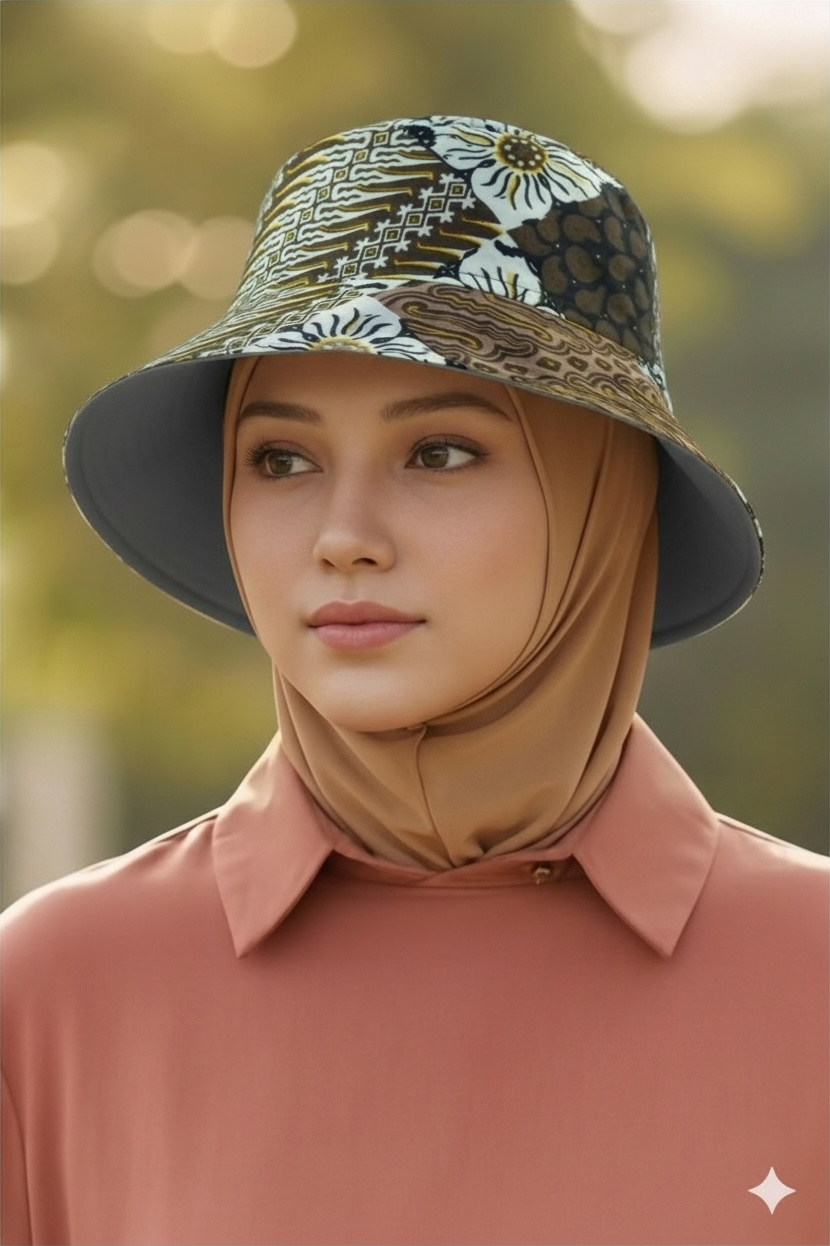 Cocoa Crumble Batik - TopiTin Bucket Hat
