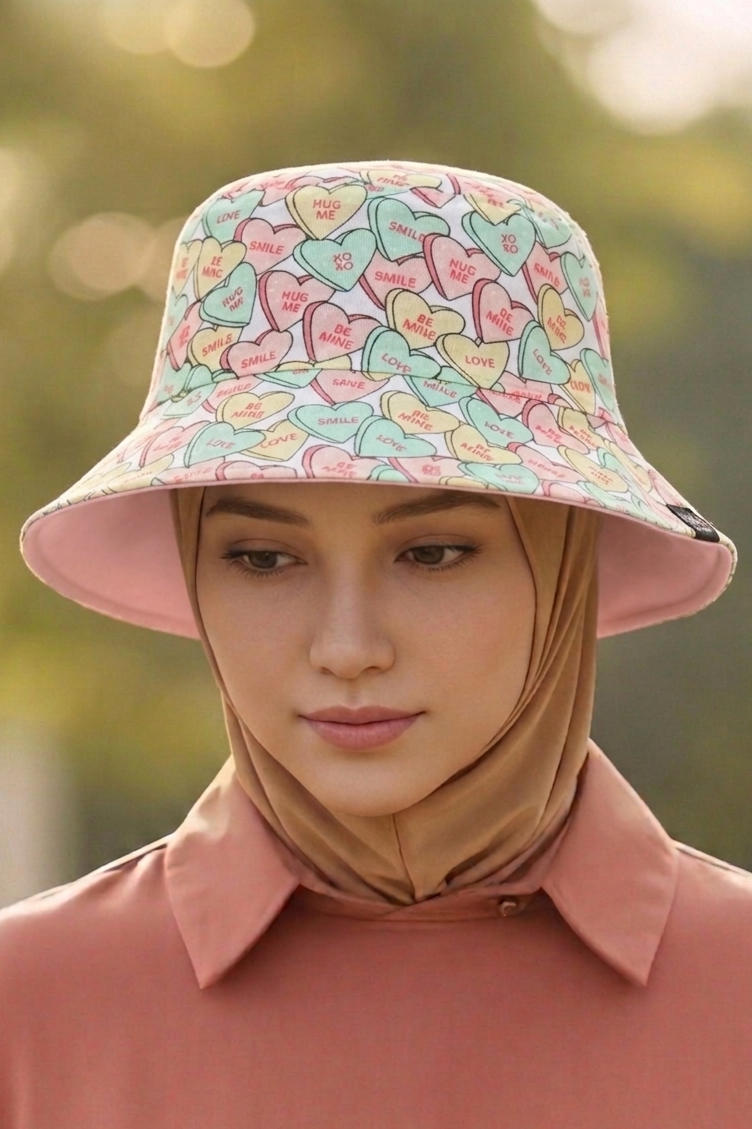 Candy Hearts - TopiTin Bucket Hat
