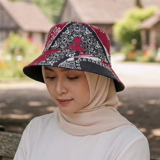 Dewdrop Dreams Batik - TopiTin Bucket Hat