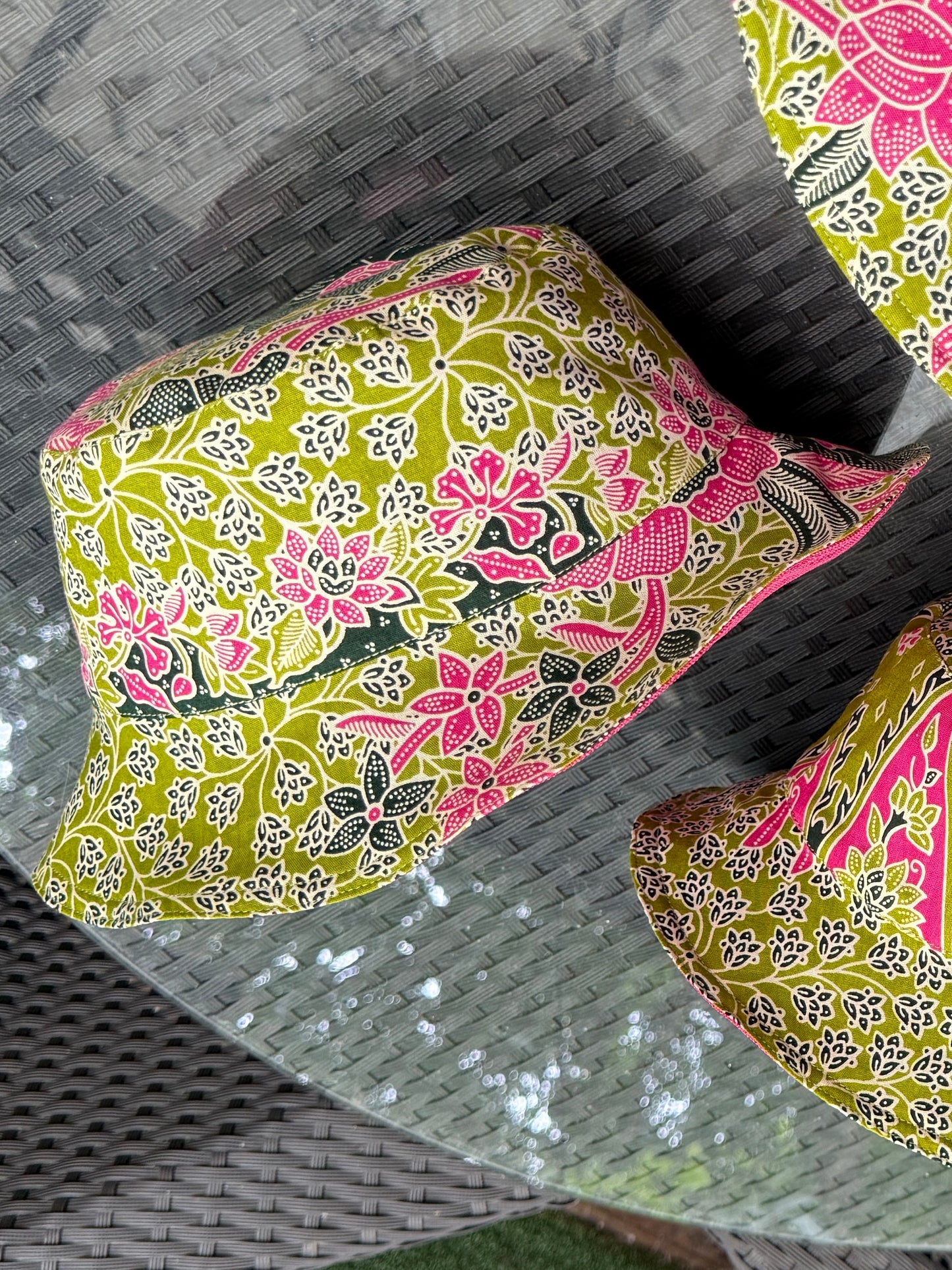 Strawberry Matcha Batik - TopiTin Bucket Hat