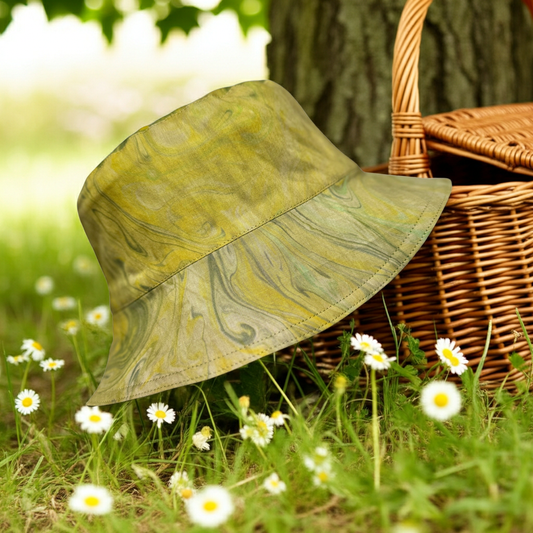 Marble Batik (Dusty Green) - TopiTin Bucket Hat