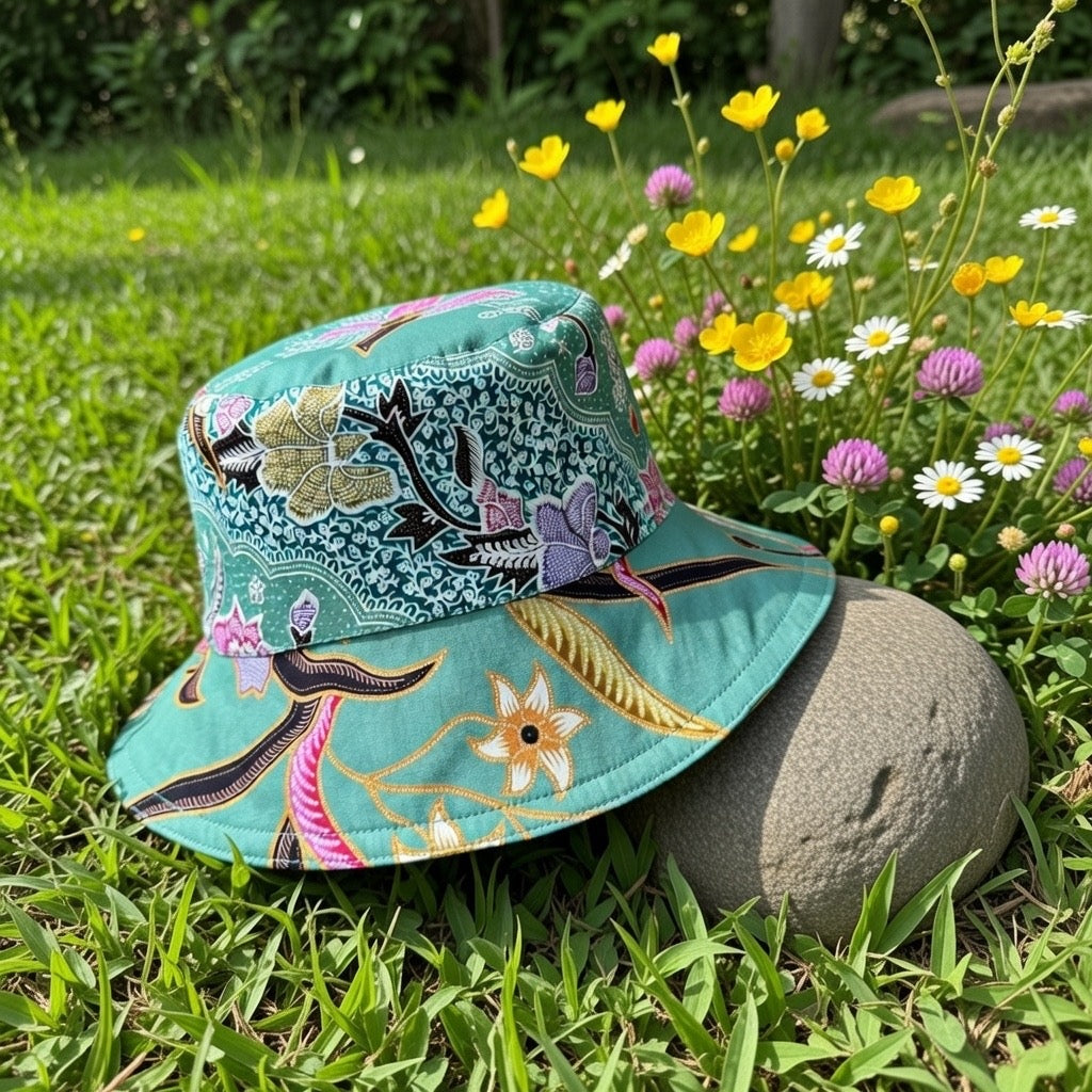 Whimsy Garden Batik - TopiTin Bucket Hat