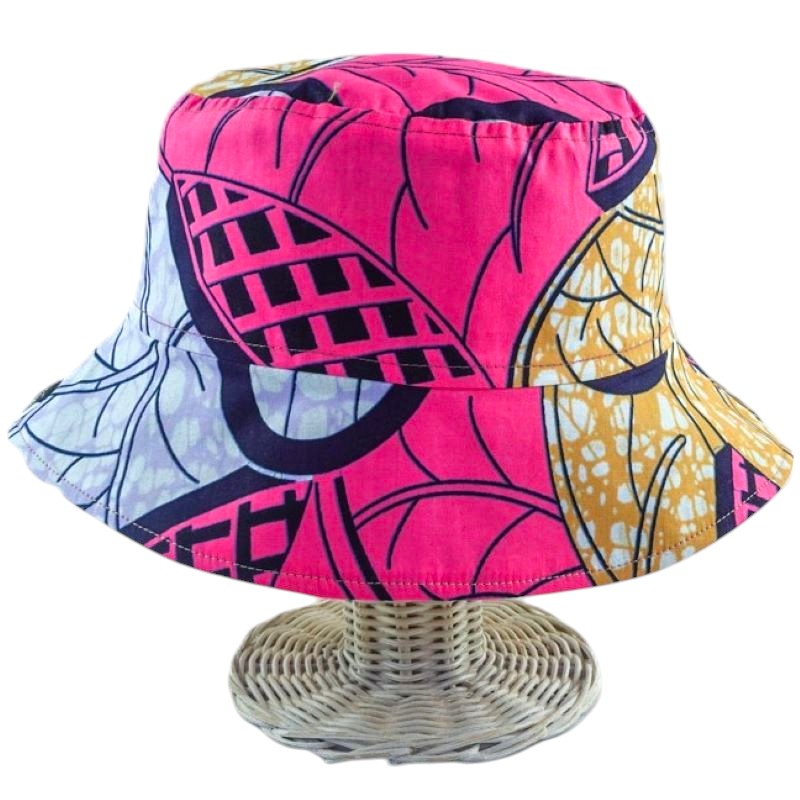 Fuchsia Fantasia Batik - TopiTin Bucket Hat