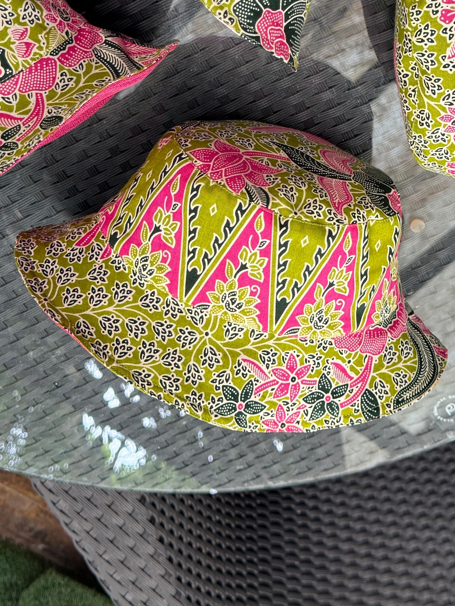 Strawberry Matcha Batik - TopiTin Bucket Hat