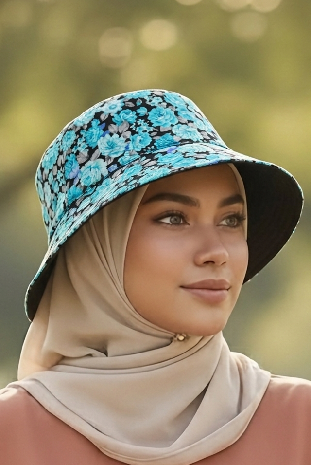 Azure Blossom - TopiTin Bucket Hat