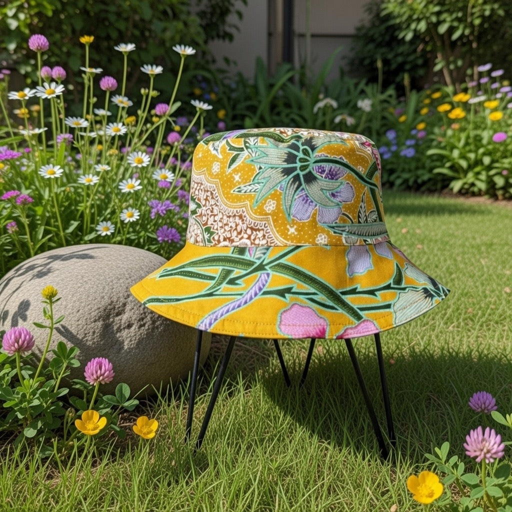 Whimsy Garden Batik - TopiTin Bucket Hat