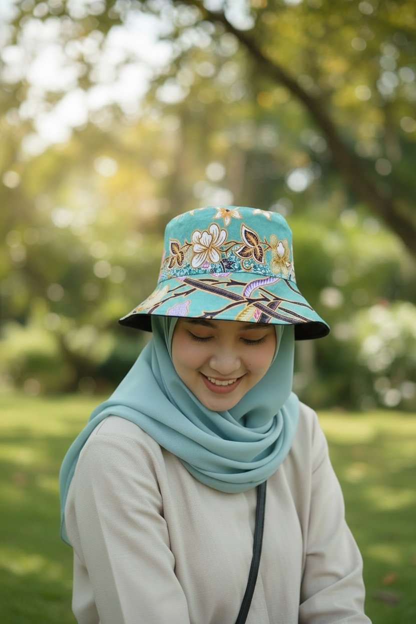 Whimsy Garden Batik - TopiTin Bucket Hat