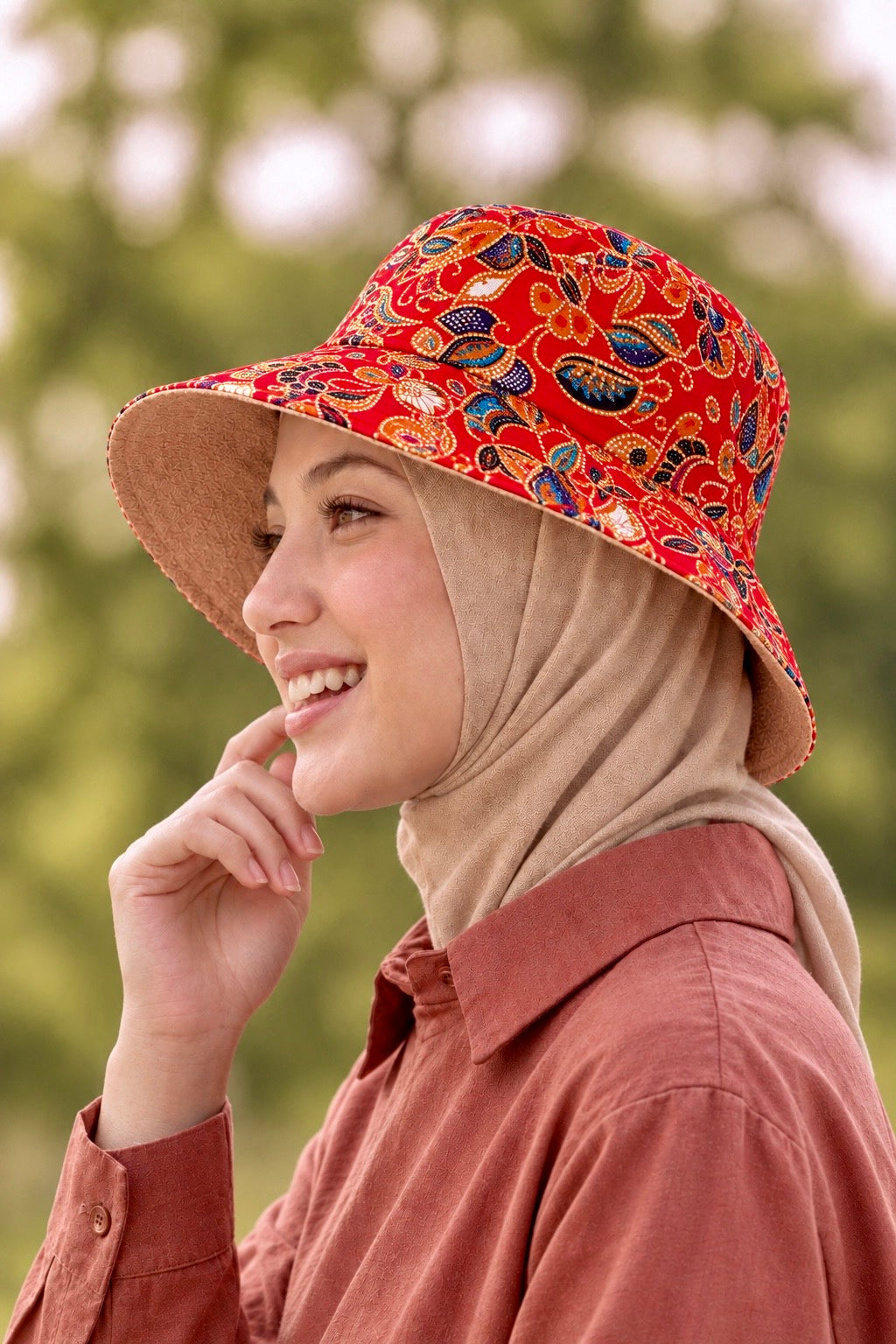 Ruby Days Batik - TopiTin Bucket Hat