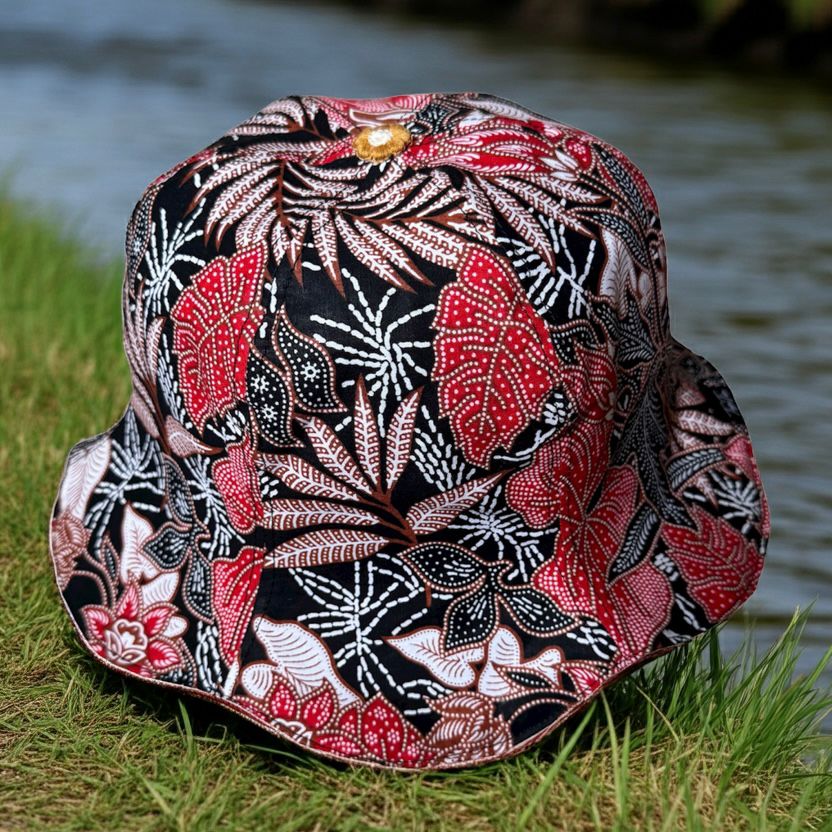 Tropical Petal Batik - TopiTin Tulip Hat