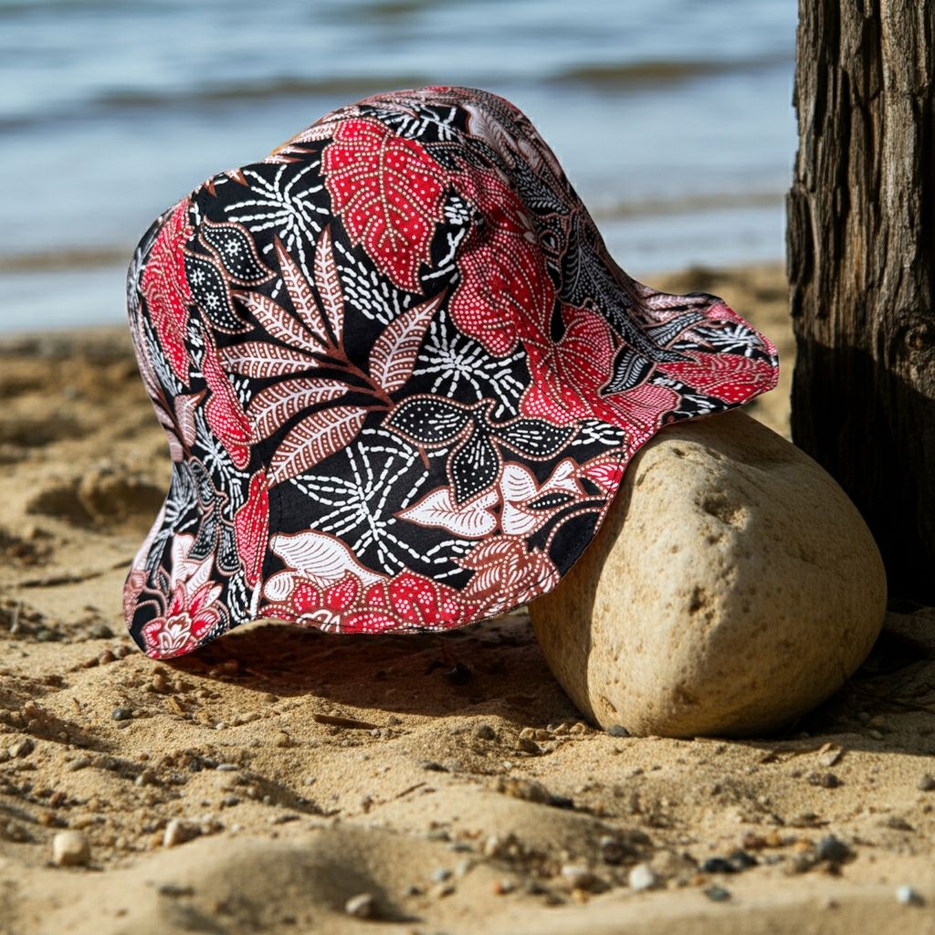 Tropical Petal Batik - TopiTin Tulip Hat