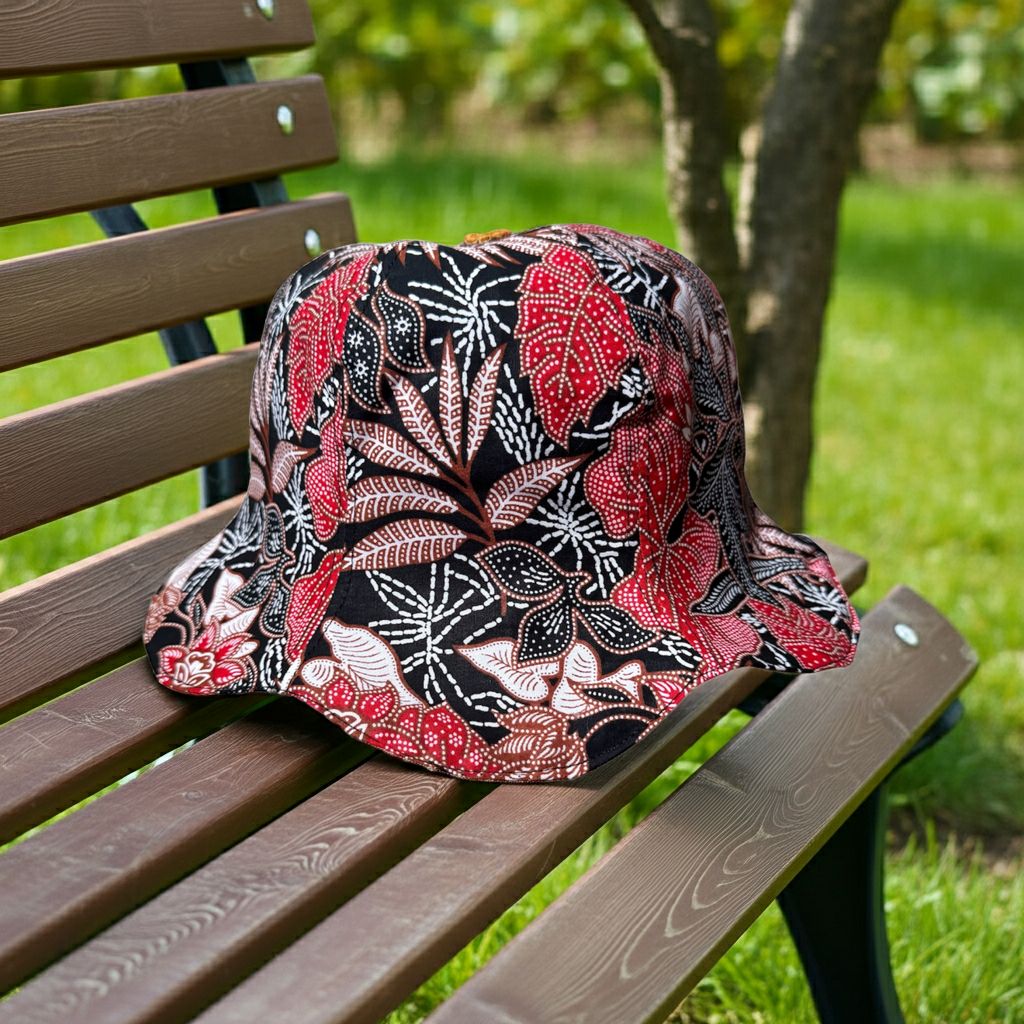Tropical Petal Batik - TopiTin Tulip Hat