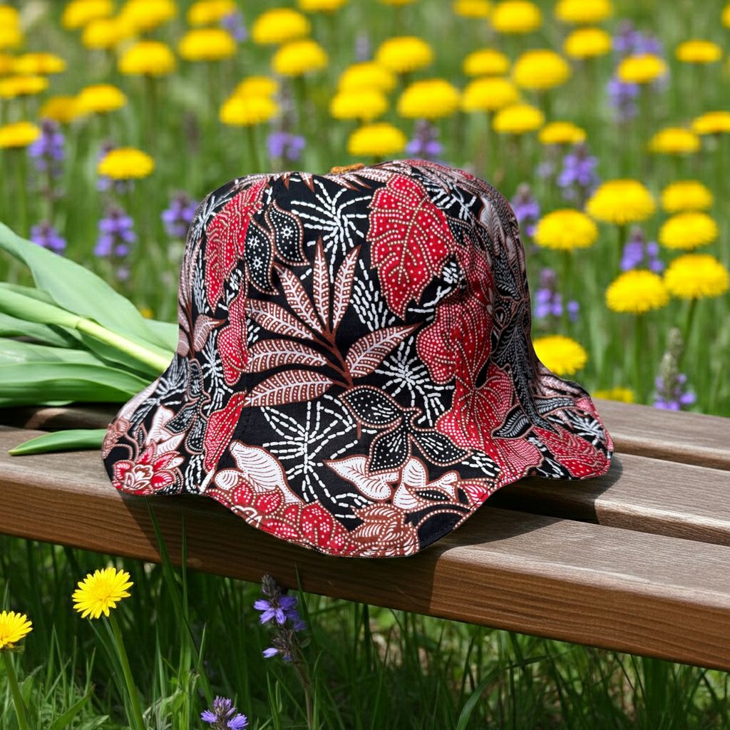Tropical Petal Batik - TopiTin Tulip Hat