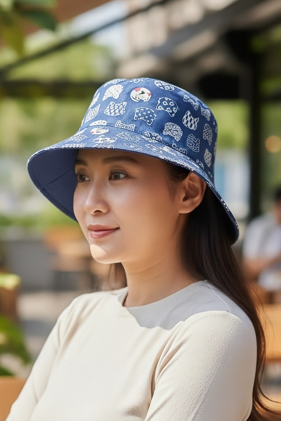 Lucky Cat (Blue) - TopiTin Bucket Hat