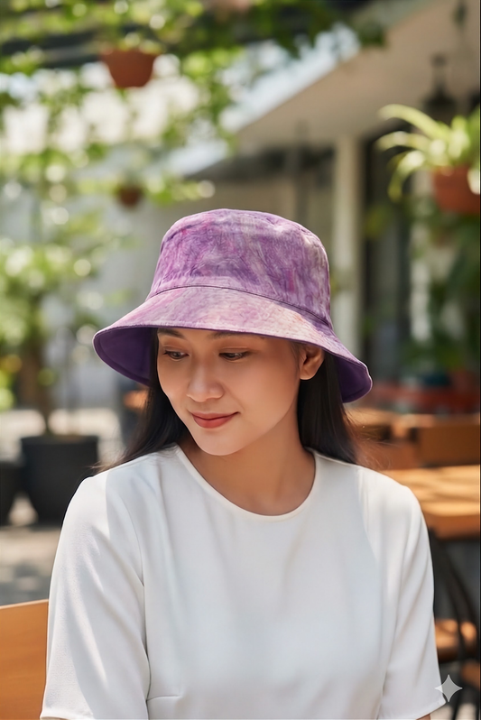 Marble Batik (Dusty Purple) - TopiTin Bucket Hat