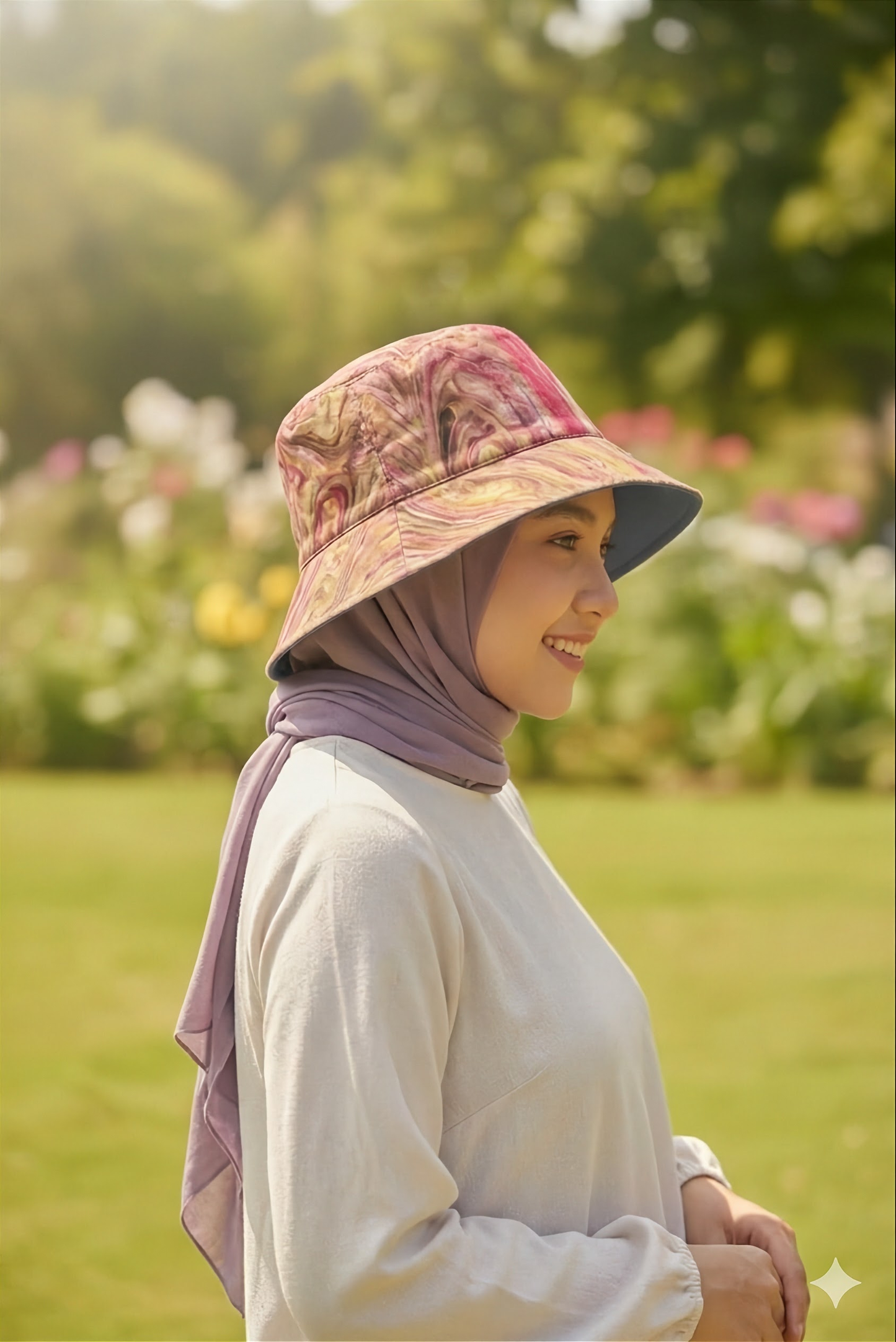 Marble Batik (Dusty Pink) - TopiTin Bucket Hat