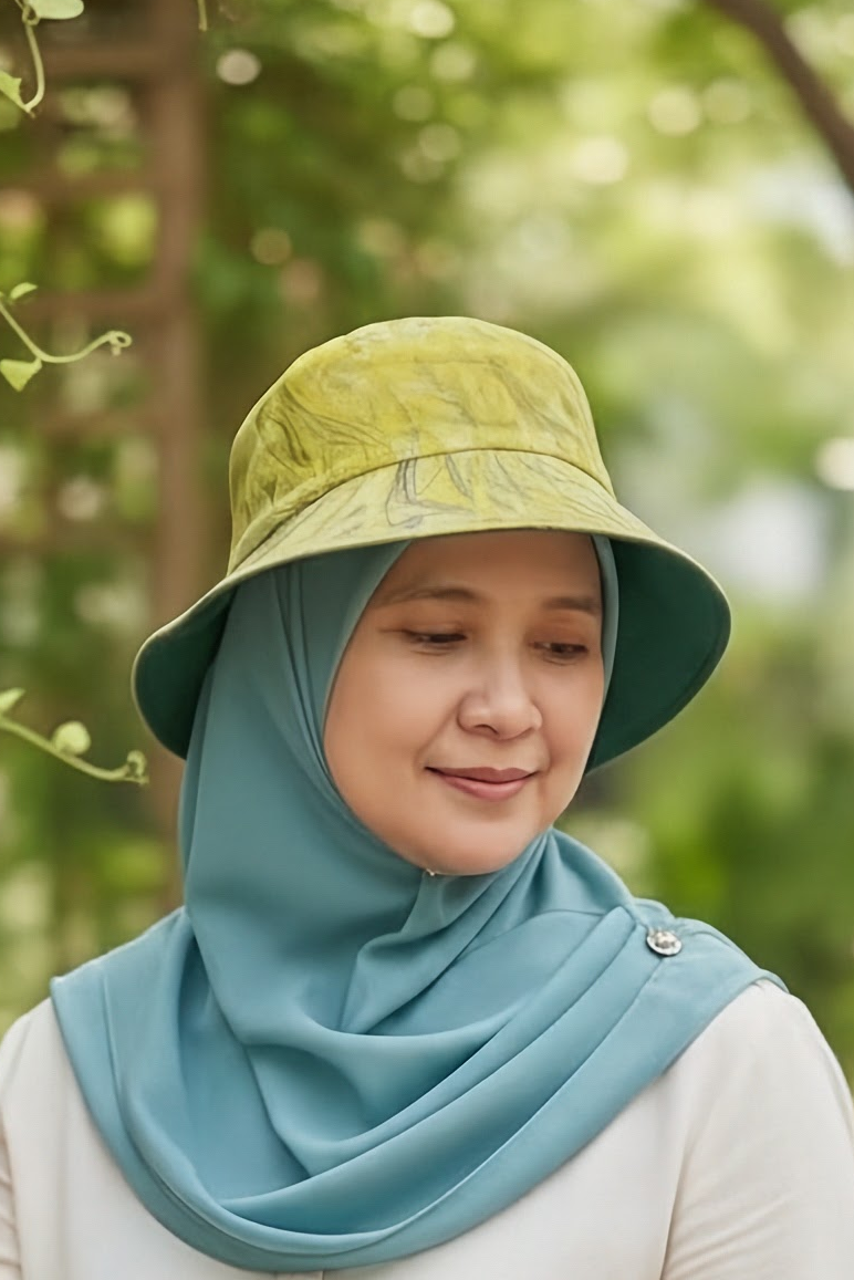 Marble Batik (Dusty Green) - TopiTin Bucket Hat