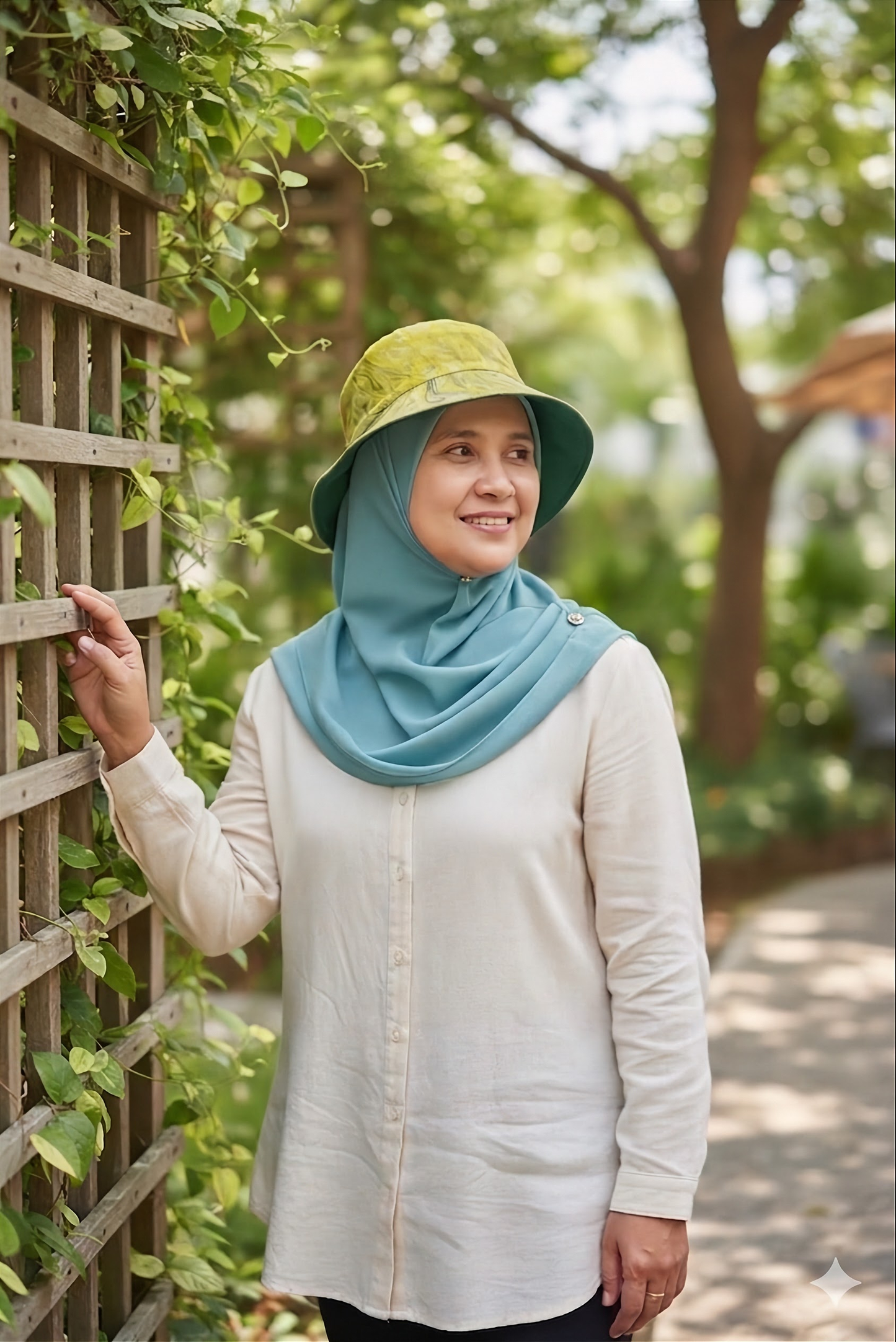 Marble Batik (Dusty Green) - TopiTin Bucket Hat