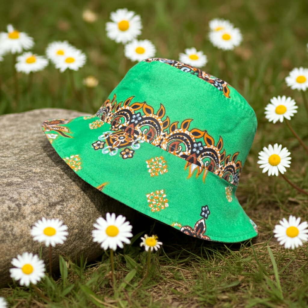 Midnight Petals Batik - TopiTin Bucket Hat