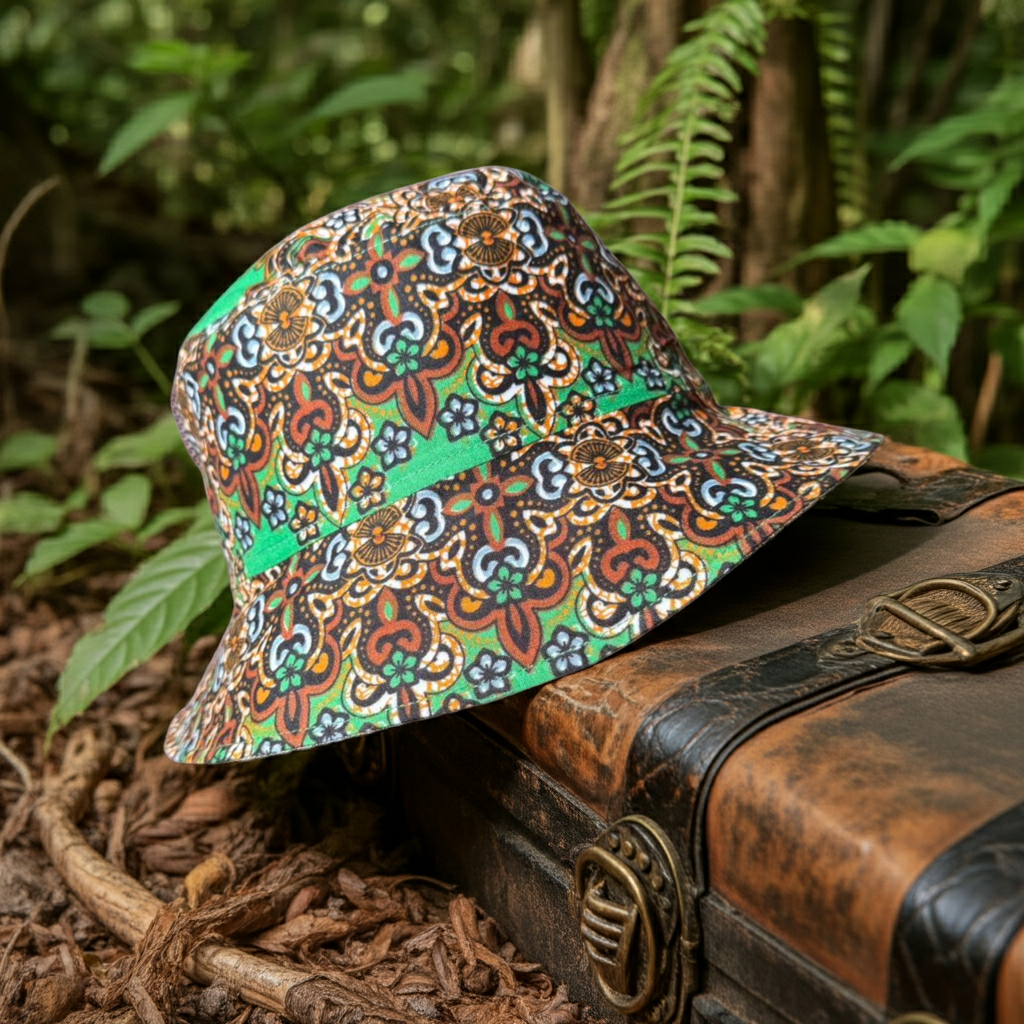 Midnight Petals Batik - TopiTin Bucket Hat