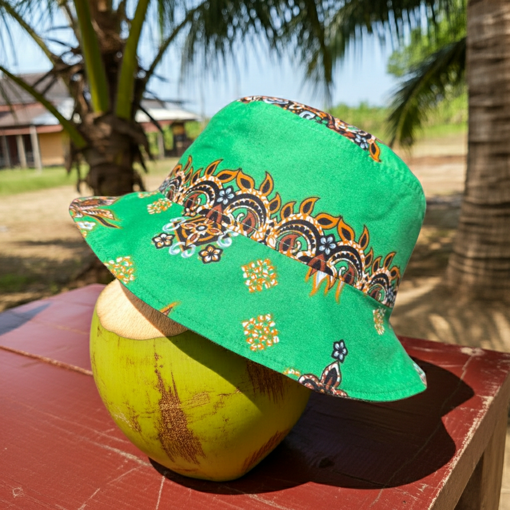 Midnight Petals Batik - TopiTin Bucket Hat