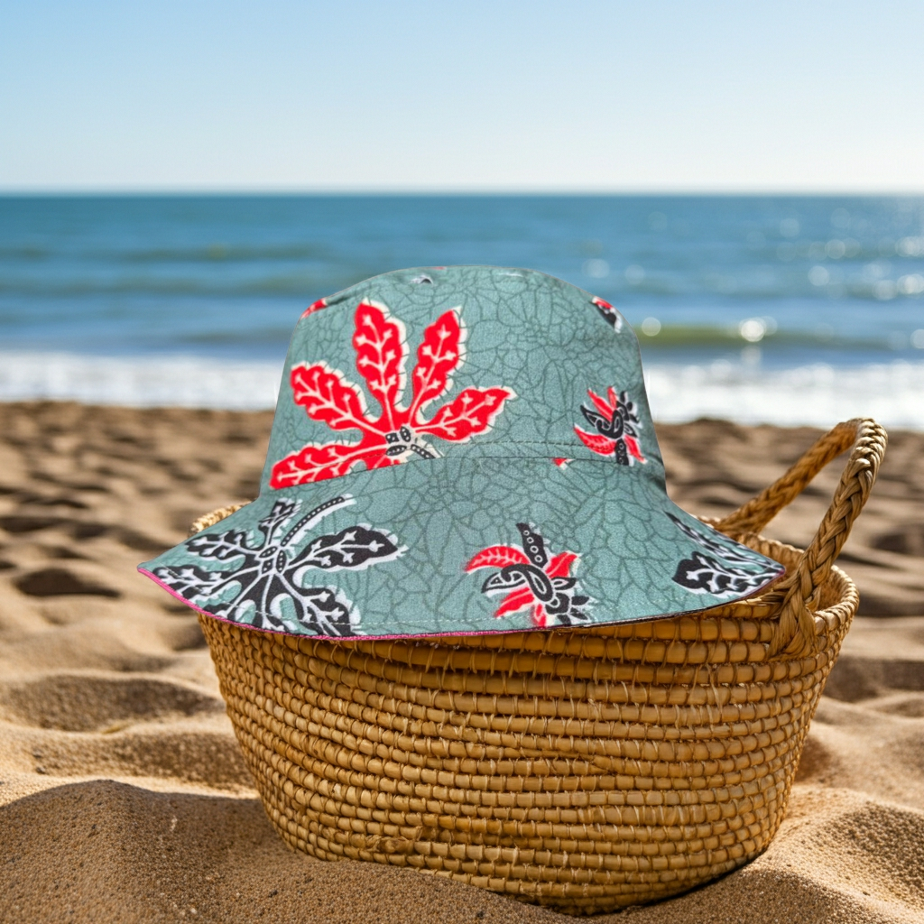 Maple Whirl Batik - TopiTin Bucket Hat