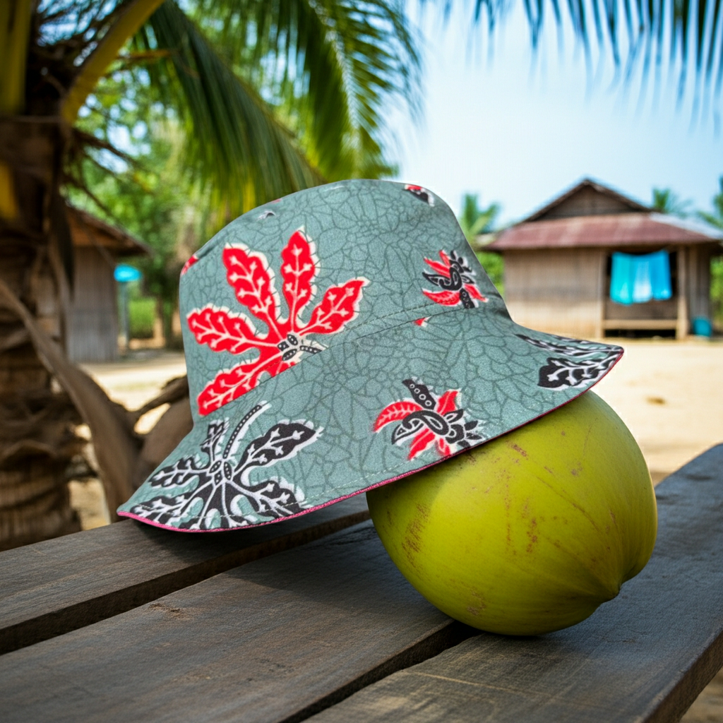 Maple Whirl Batik - TopiTin Bucket Hat