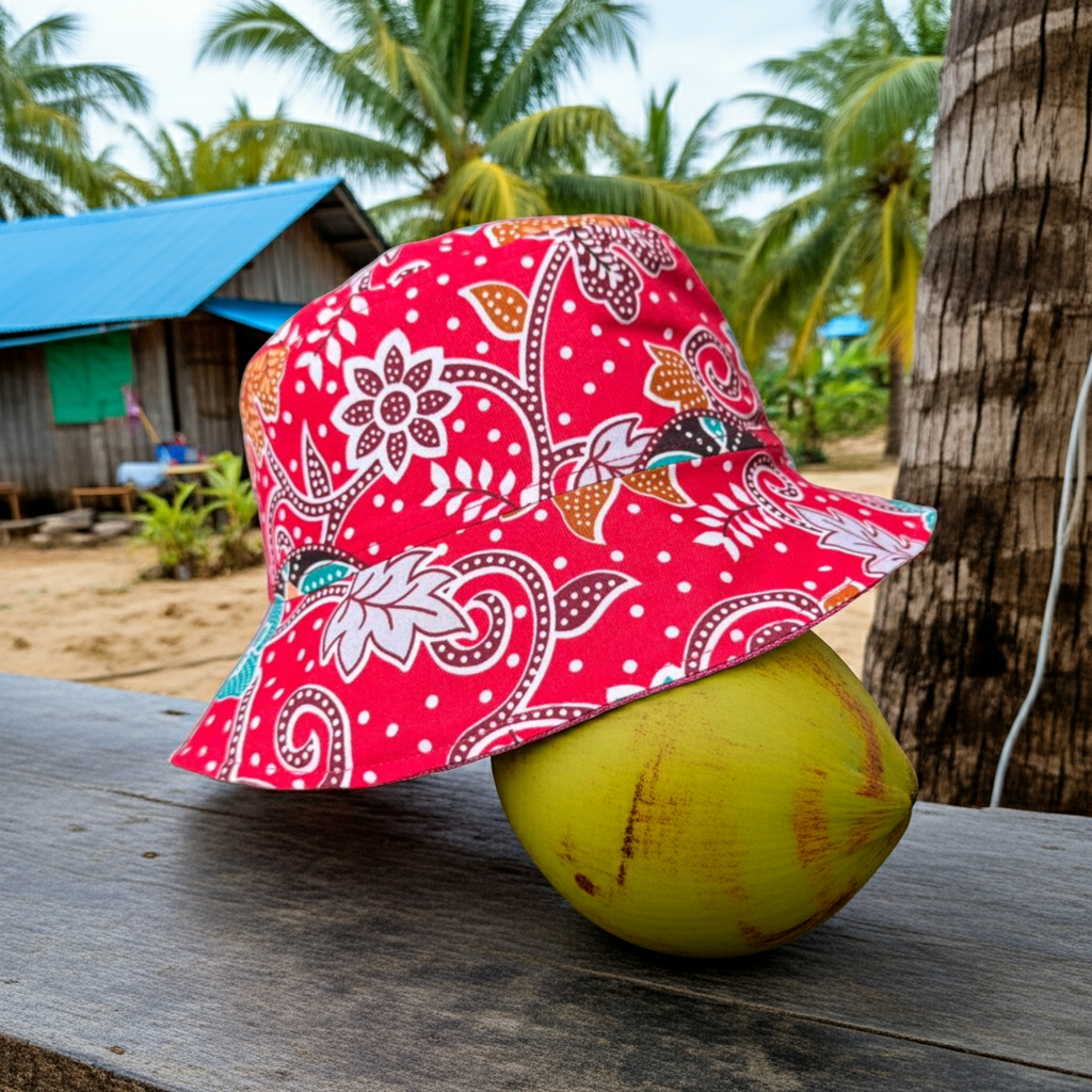 Vivid Bloom Batik - TopiTin Bucket Hat