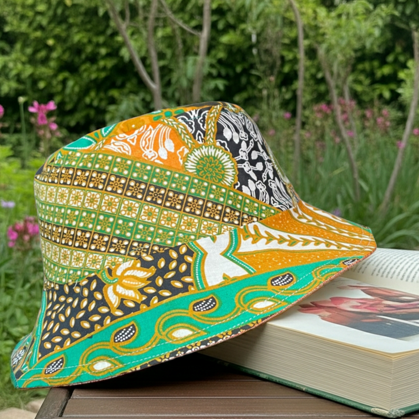Green Gumdrops Batik - TopiTin Bucket Hat