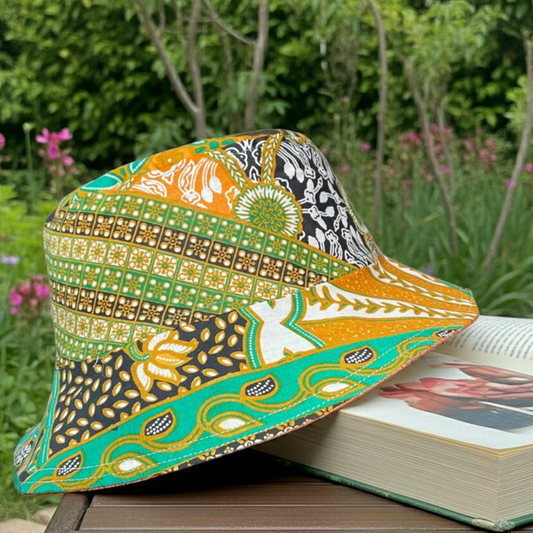 Green Gumdrops Batik - TopiTin Bucket Hat
