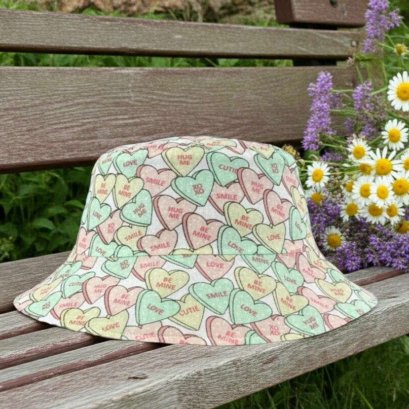 Candy Hearts - TopiTin Bucket Hat