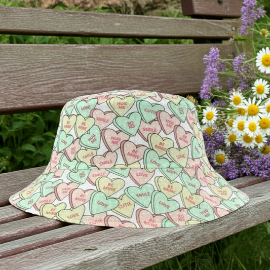 Candy Hearts - TopiTin Bucket Hat