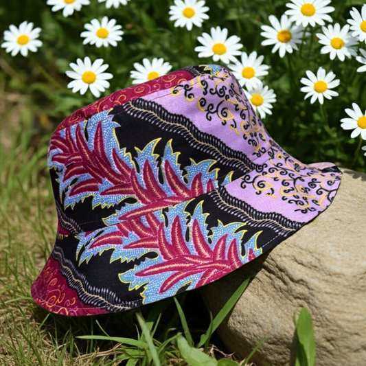 Safron Trim Batik - TopiTin Bucket Hat