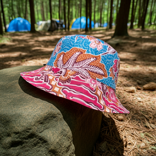 Leafy Loops Batik - TopiTin Bucket Hat