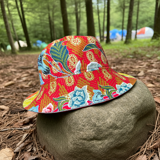Leafy Loops Batik - TopiTin Bucket Hat
