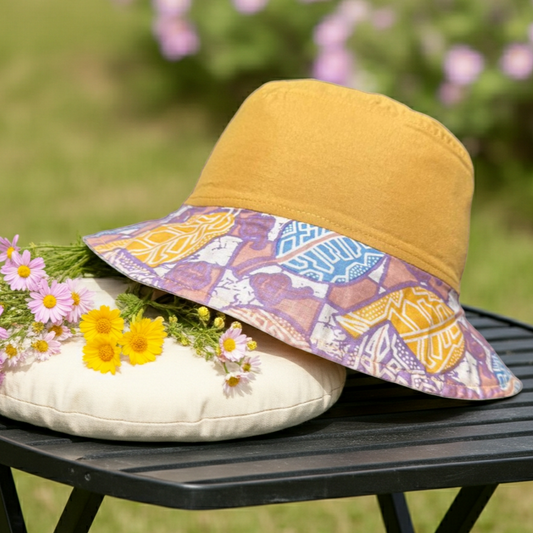 Mustard Breeze Batik - TopiTin Bucket Hat
