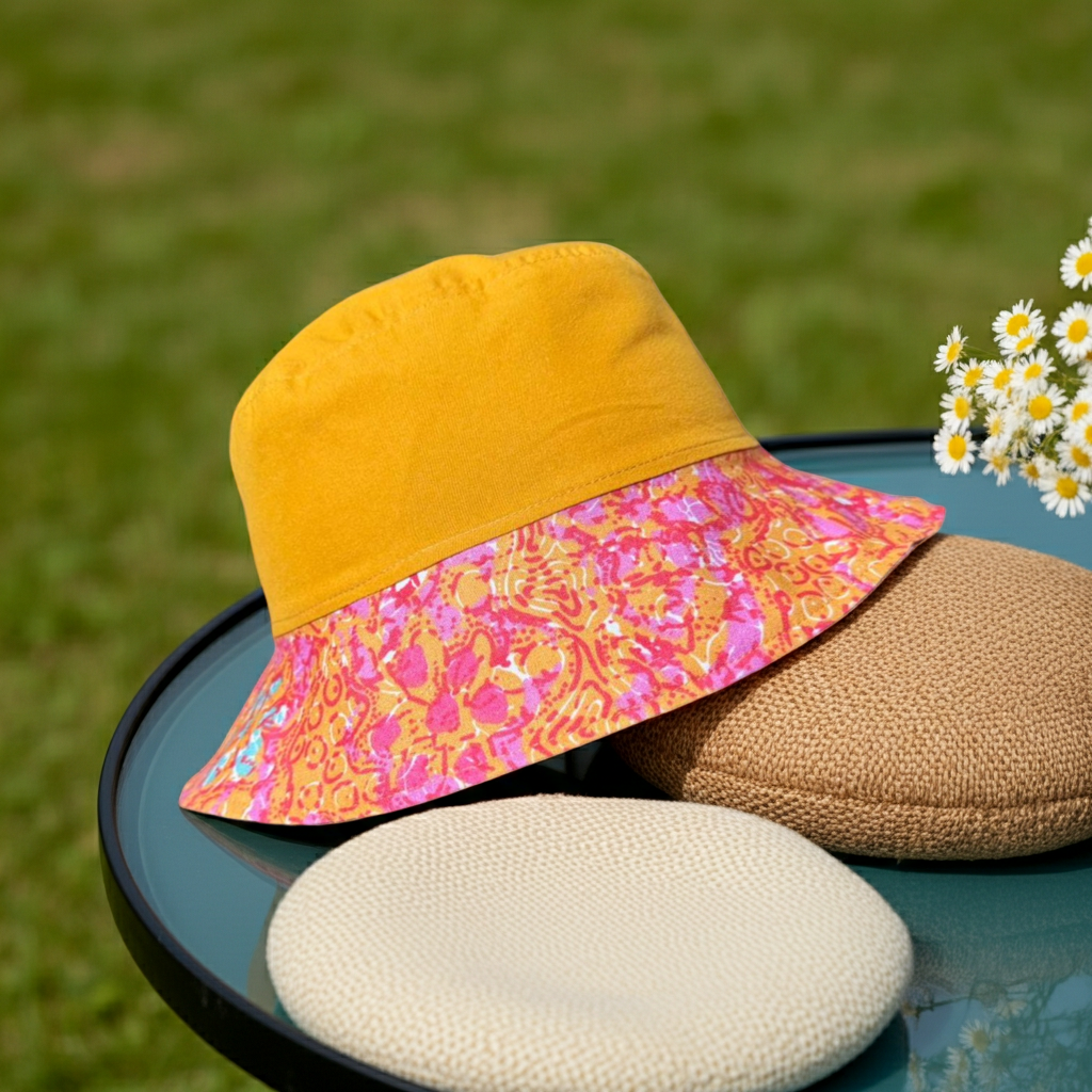 Sunset Weave Batik - TopiTin Bucket Hat