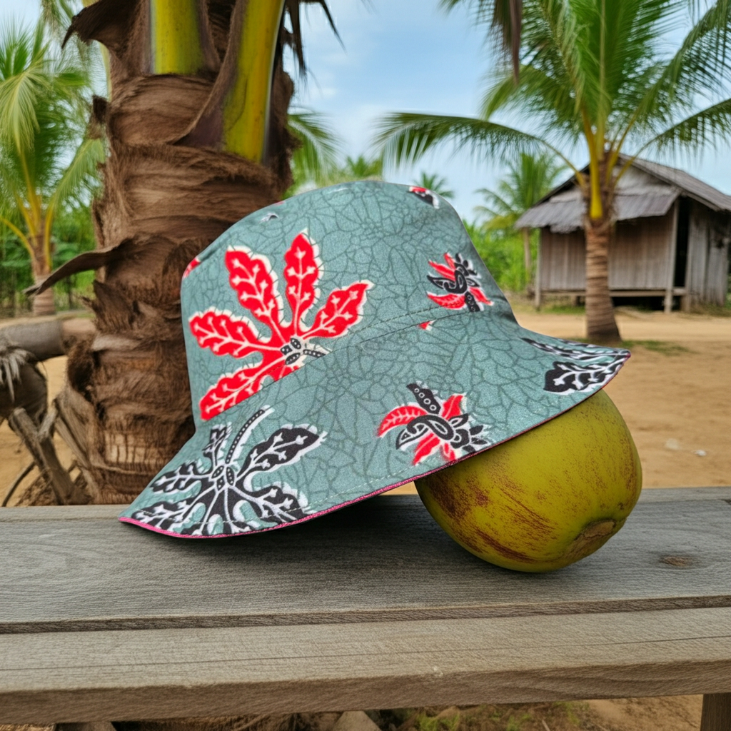Maple Whirl Batik - TopiTin Bucket Hat