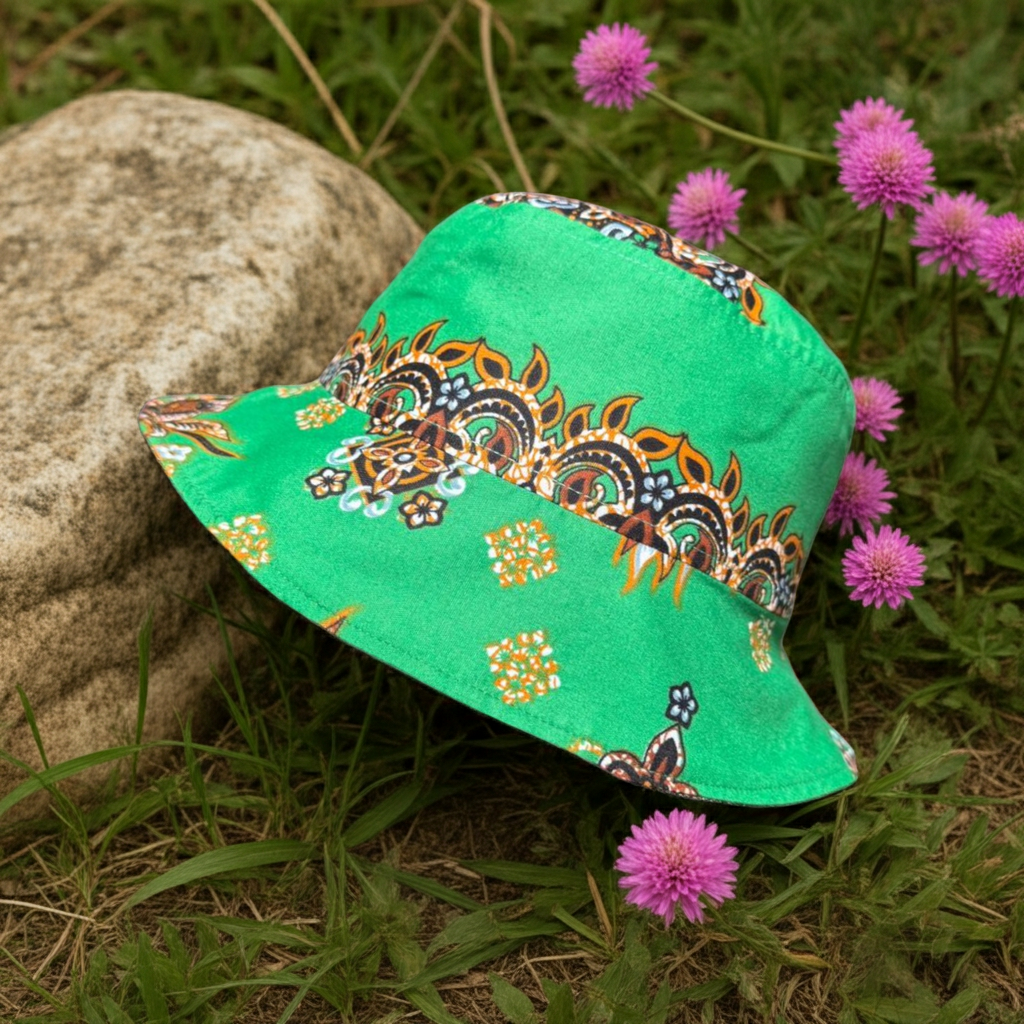 Midnight Petals Batik - TopiTin Bucket Hat