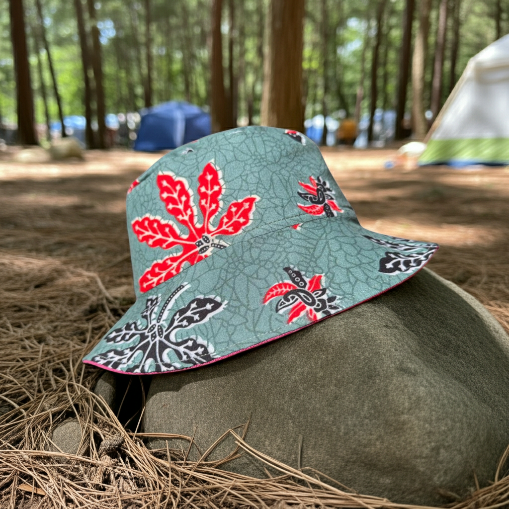 Maple Whirl Batik - TopiTin Bucket Hat