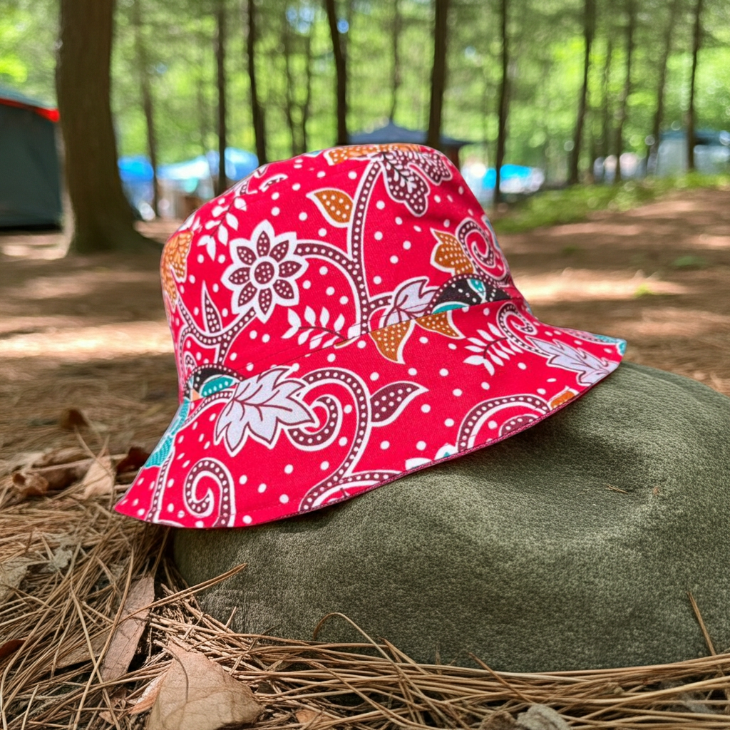 Vivid Bloom Batik - TopiTin Bucket Hat