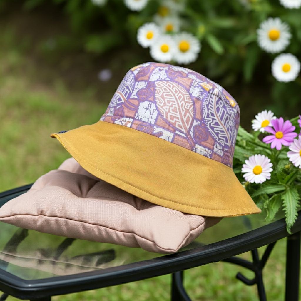 Mustard Breeze Batik - TopiTin Bucket Hat