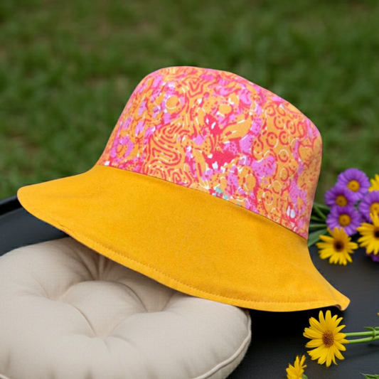 Sunset Weave Batik - TopiTin Bucket Hat