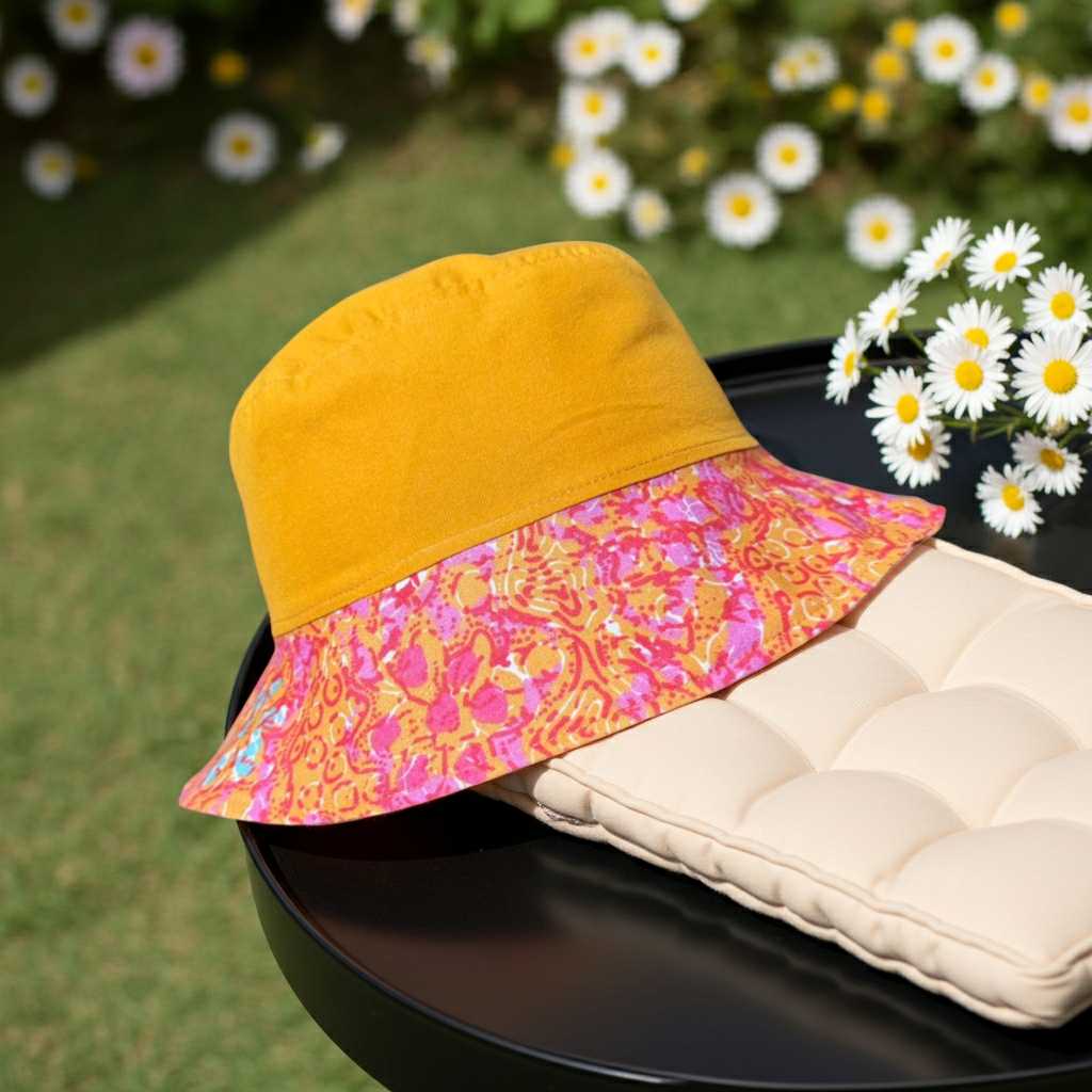 Sunset Weave Batik - TopiTin Bucket Hat