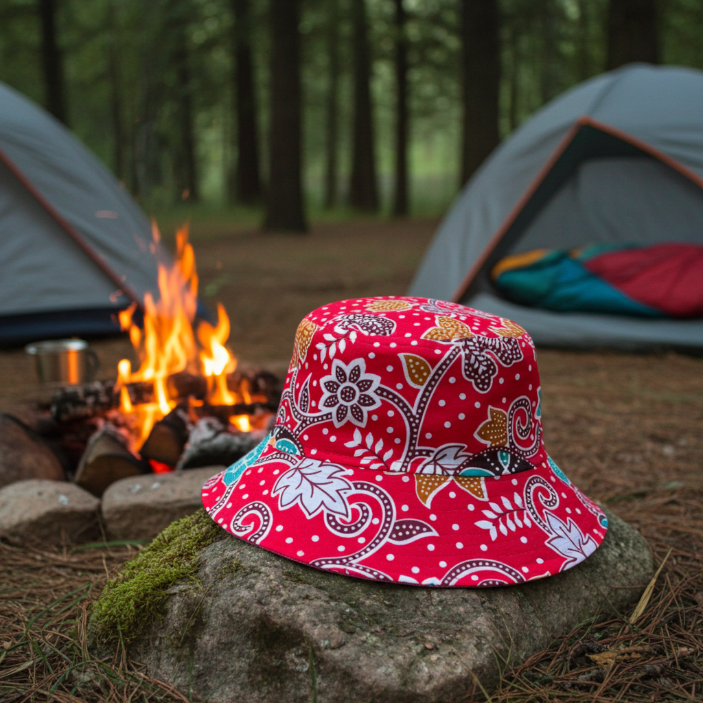 Vivid Bloom Batik - TopiTin Bucket Hat
